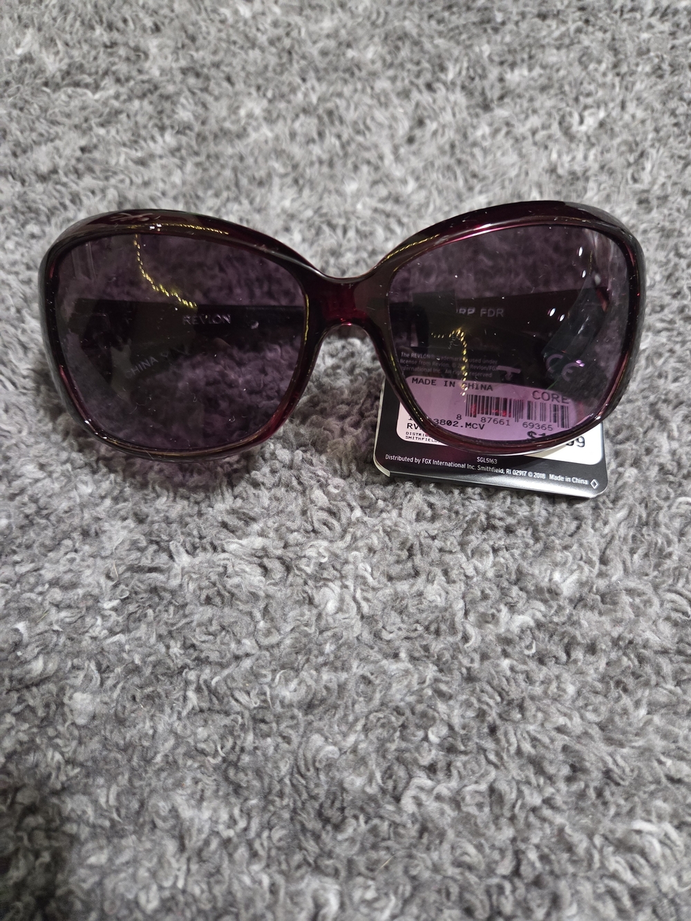 Revlon Purple Oversized Women's Sunglasses